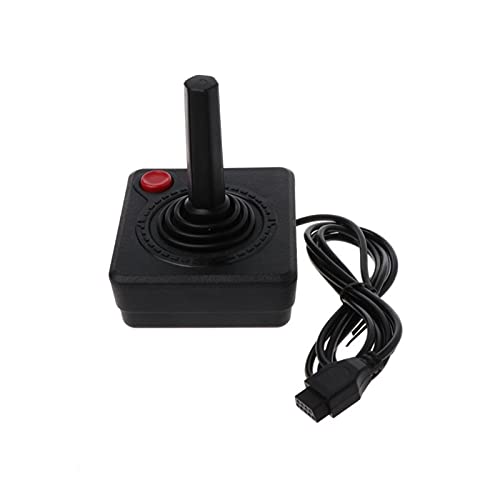 YZHIQIANG Retro Classic Controller Gamepad Joystick Fit for Atari 2600 Game Rocker with 4-Way Lever and Single Action Button Joystick (Color : Black)