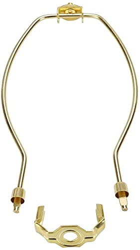 Image of KASTLITE 8 inch Heavy Duty Lamp Harp Kit | Brass Finish | Finial and Lamp Harp Holder Set | 1 Pack
