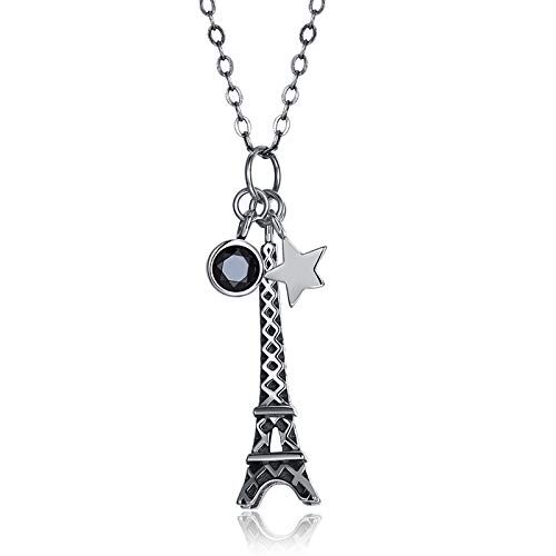 Collier Tour de Fer en argent S925 rétro pour femme chic