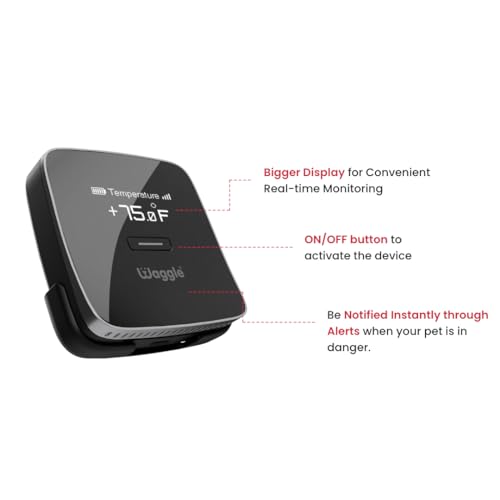 Waggle RV/Dog Safety Temperature & Humidity Sensor | Wireless Pet monitoring system Verizon Cellular Instant Alerts on Temp/Humidity/Power loss via SMS/Email 24/7 No WiFi Subscription Required