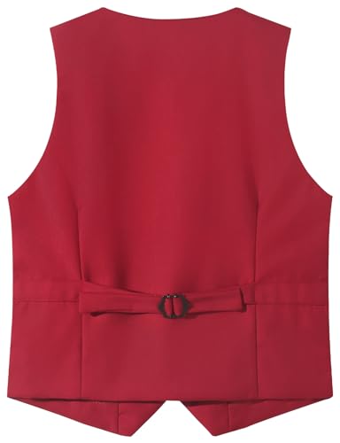 springampgege boy39s formal suit vest solid dress waistcoat vest with pockets size 4-14 years