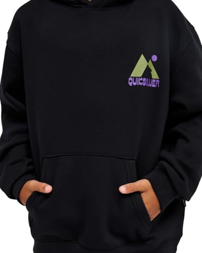 Sweat capuche oversize Quiksilver en molleton noir doux et chaud