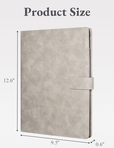 Image of Mymazn Padfolio, Portfolio Folder, Legal Pad Holder, Letter-Size Notepad | Faux Leather Binder, Document Organizer, Business Card Holder for Professional Resume & Interview, Men & Women