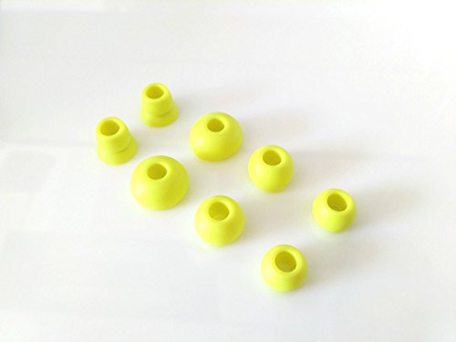 8pcs Replacement Silicone Eartips Earbuds Eargels for Beats by dr dre Powerbeats 2 Wireless Stereo Earphones (Yellow)