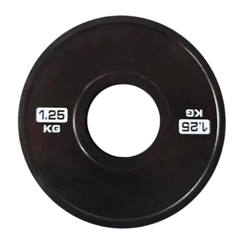 Ysyqkn Barra de Pesas con Microdiscos para Entrenamiento, Mancuernas para Entrenamiento por Intervalos, Diseño Compacto Y Sólido, Acero, Caucho, Instalación, 1.25 Kg Negro