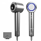 2025 Ionen Haartrockner & Professioneller Fön mit 110.000 U/min Bürstenlos-Motor, 300 Mio. Negative Ionen für Glanz, Intelligente Temperaturkontrolle, Magnetdüse, Leicht und Kompakt, 1600W（Anthrazit）