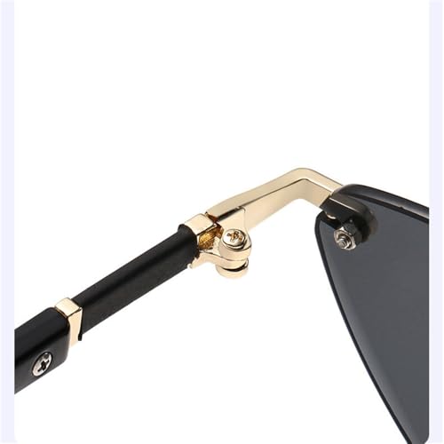 Triangle Rimless Sunglasses Female Suneyeglass Gradient Color UV400 Protection3