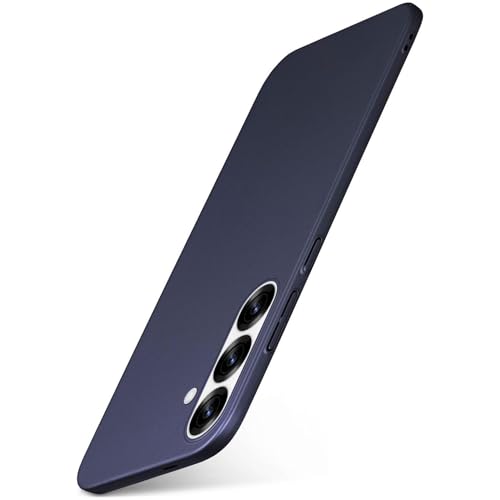 Boîtier arrière rigide Samsung Galaxy S25 bleu métallique moex Alpha étui mince