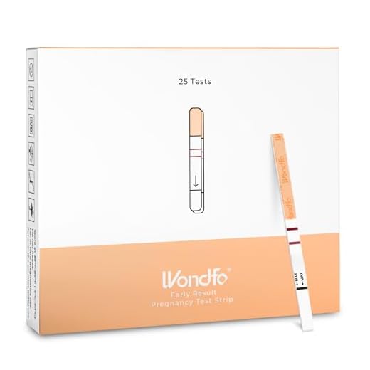 Wondfo Pregnancy Test Strips Early Detection - Extra Sensitive 10 MIU/ML HCG Early Predictor Kit (25 Count)