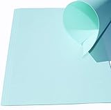 Top Lamination Laminiertechnik 50 Blatt Ton-Bastel-Karton DIN DL 240g/m² Aqua Dickes Ton-Papier 99x210mm super zum Basteln - komplett durchgefärbt bedruckbar - sehr stabil DIY Bastelideen