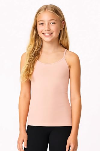 Image of Kurve Girl's Sleeveless Tank Top - Stretch Undershirts Cami Camisole, UV Protective Fabric, Rated UPF 50+ (Made in USA)