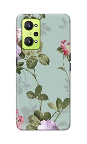 Image of Printed Hard Back Cover Case for Realme GT Neo 2 Back Cover (Floral Painting) -702