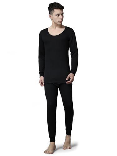 Image of Wearslim Men's Cotton Quilted Winter Lightweight Thermal Underwear for Men Long Johns Set with Fleece Lined Soft Tailored Fit Warmer