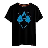 Magmatic - Camiseta Príncipe de los Saiyans Manga para Hombre Unisex, Colección Pic Pattern Camiseta Negra Premium 100% Algodón, Regalo Manga, Anime, Shonen, Navidad, Regalo de Hombre