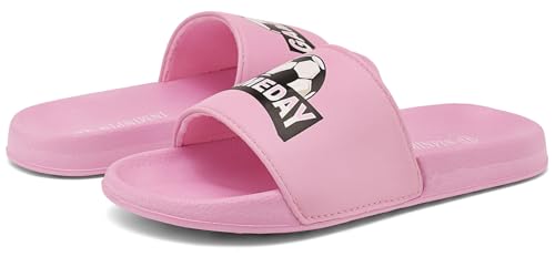Image of INMINPIN Kids Boys Girls Ball Sprots Slides Sandals Ultra Comfortable Beach Pool Shower Shoes House Slide Indoor Outdoor for Sports Fan