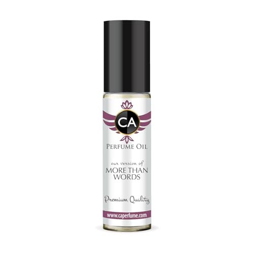 CA Perfume Impression of More Than Words Unisex Fragrance Oil Amber Woody Scent Long Lasting Perfumes for Women &amp; Men Travel Size TSA Ready Mini Parfum Body Oil Roll-on 0.33 Fl Oz 10ml