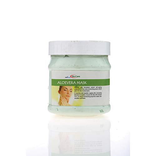 Image of Gemblue BioCare Face Mask - 500ml | Deep Cleansing & Brightening Facial Mask | For All Skin Types | Salon-Grade Skincare | Paraben-Free (500 ml, Alovera)