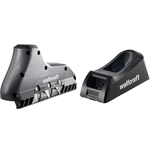 Bundle of wolfcraft Block Plane I 4013000 I The Extra-Wide one-Hand Plane for plasterboard + Wolfcraft Triple-Blade Edge Planer I 4009000 I for Gypsum Plasterboards with Perfectly Bevelled Front Edges