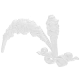 Esthétique raffinée : le design de style européen de cette rosace de plafond apporte une touche sophistiquée et élégante à toute pièce. appliques de meubles, rosace de plafond divisée