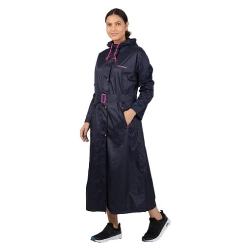 Image of Rainfighter Women /Ladies High Neck Raincoat | Waterproof Long Raincoat with Belt