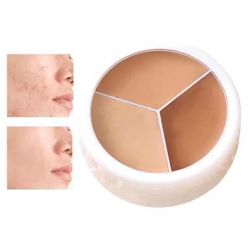 Control de crema de cobertura - Corrector de color | Marca los círculos oscuros, 3 en 1-base para todos los tipos de piel | Paleta de correctores - alegría de paletas correctores