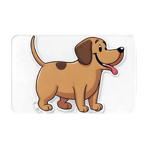 Funny Dachshund Dog Print Living Room Bathroom Kitchen Anti Slip and Absorbent Carpet, Indoor Entrance Door Muddy Floor Mat, Ultra Soft Washable Carpet 21x31.5 Inches
