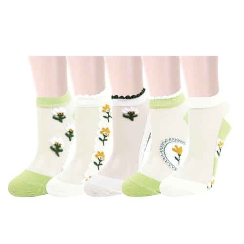 Image of Benefeet Sox Womens Sheer Socks Girls Lace Mesh Ankle Socks Transparent See Through Summer Sock Ultra Thin Nylon Short Sock