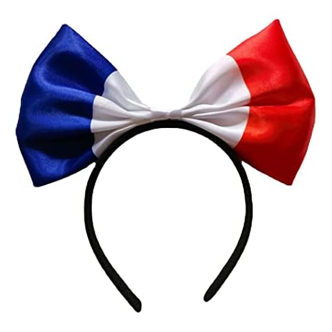 Zoestar World Cup Flag Headband Bow Knot Hair Bands Fans Cheering Hair Hoop Party Festival Hair Accessories for Kids and Adults,1 Pcs (France) Cover