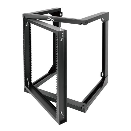 Tecmojo 12U Wall Mount Open Frame Swing Gate Server Rack, Network Rack for 19inch Computer/AV/Data/IT/Media Equipment, 18inch Depth