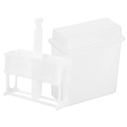 PRETYZOOM 1 Set Slide Rack Microscope Slides Drain Rack Storage Holder 24 Slots Slides Staining Rack and Slide Staining Slides Covers Slides Slide 24 Slots Slides Storage Jar White Plastic