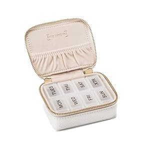 Travel Pill Organizer – Weekly Pill Organizer – Vegan Leather Pill Case – Portable Pocket Pharmacy – Travel Accessories – Pill Organizer – Travel Essentials