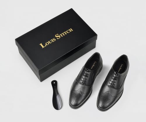 Image of LOUIS STITCH Men's Formal Lace-Up Brogue Shoes | Formal Lace-Up Shoes for Men | Business & Occasion Wear | LSVSBG-1