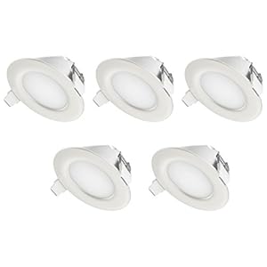 TEVEA – IP44 LED Spot Encastrable Mini | Diametre du trou 50mm | 3W 230V | Lot de 5 Spots