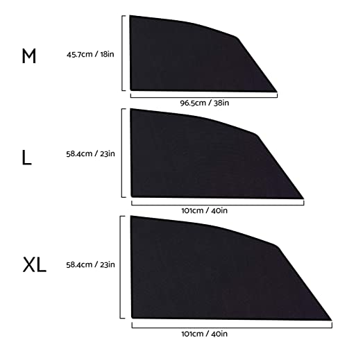 Tendine Parasole Auto Bambini - 2 Pezzi Tende Oscuranti Vetri Auto per Finestrini Laterali Posteriore Universali Block Raggi UV Anti-Zanzara