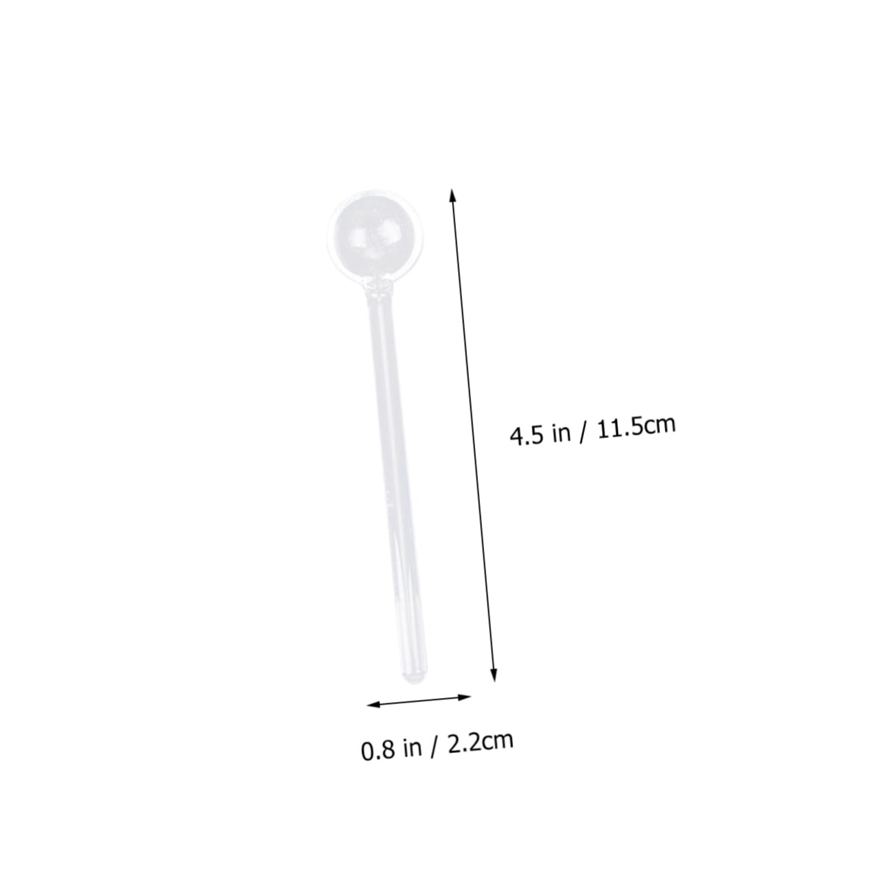 MAGICLULU 18piezas Cucharas De Vidrio Mango De Cucharas De Café Transparentes Para Mezclar Té Café y Postres Casa