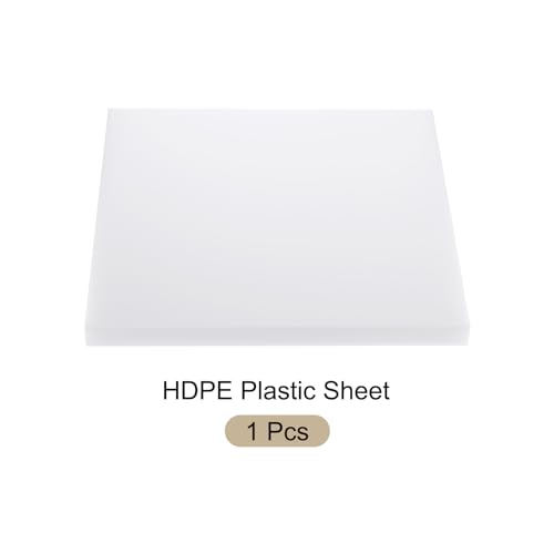 Image of 12 inch x 12 inch x 3 /4 inch HDPE Plastic Sheet, High Density Polyethylene Sheet Cutting Board White Solid Block, [for DIY, Home Floor]