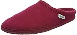 Hausschuhe mit Kaschmiranteil Haflinger Unisex-Erwachsene Walktoffel Kaschmir Hausschuh, Ziegelrot, 46