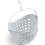 culiclean W&auml;scheklammern Korb &ndash; Klammerkorb f&uuml;r W&auml;scheklammern &ndash; W&auml;scheklammerkorb &ndash; W&auml;scheklammern Aufbewahrung zum Aufh&auml;ngen &ndash; Korb f&uuml;r W&auml;scheklammern &ndash; grau/wei&szlig;