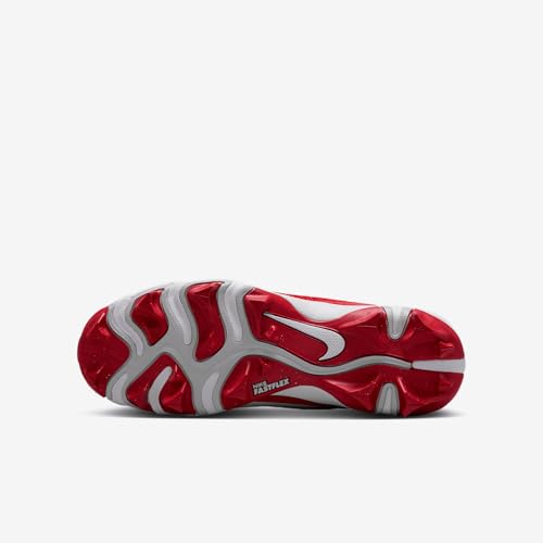 Nike Alpha Menace 4 Shark Big Kids' Football Cleats (FQ4012-102, White/University Red/Photon Dust/University Red)2