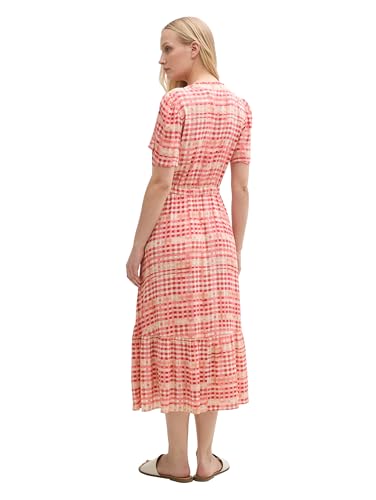 Robe décontractée TOM TAILOR 1045310 berry red check design chic et moderne - 2