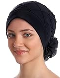 Deresina Diamant-Muster Kopfbedeckung Chemo Turban (Schwarz)
