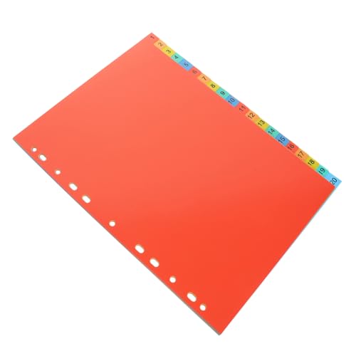 LOLIPPYY 20枚 索引ページ バインダー用仕切り紙 耐久プラスチック製 書類類 タブ付きファイル整理 学校 オフィス用
