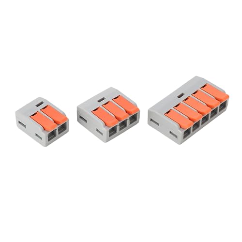 Conectores de cable tipo prensa kit de 60 terminales rápidos compactos 450 3