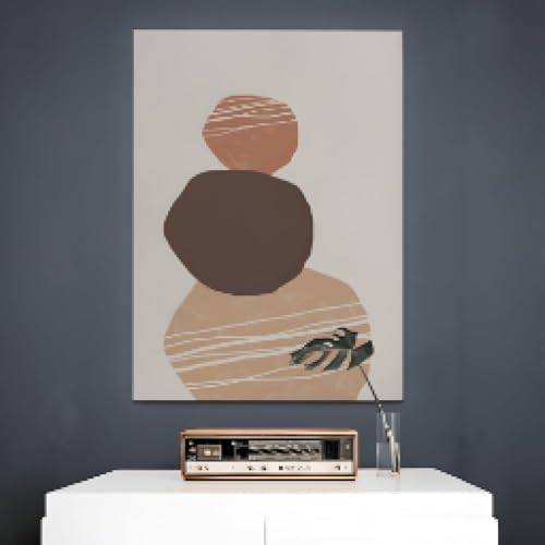 Affiche géométrique sur toile décoration murale salon de 80x140 - 3