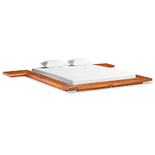 vidaXL Madera Maciza de Acacia Estructura para Futón Japonés Cama Dormitorio Casa Duradera Mobiliario Cómodo Mueble Doble Matrimonia 160x200 cm