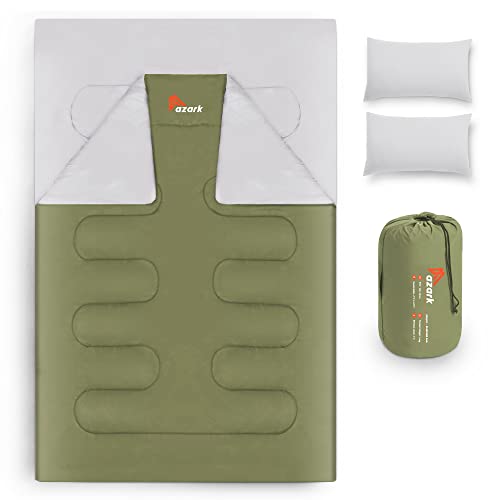 Big Agnes Dream Island Sacco A Pelo Doppio 20°F | Materasso Incluso Per Campeggio In Coppia
