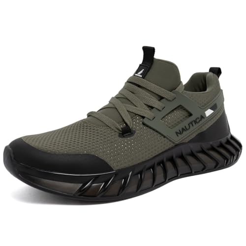Image of Nautica Men's Casual Fashion Sneakers - Lightweight Lace-Up Athletic Walking Shoes for Gym & Tennis, Comfortable