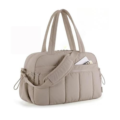 Women's Waterproof Gym Bag with Wet Pocket - Lightweight Travel Duffel Bag for Fitness & Weekend Trips, Sports Tote with Separate Wet Compartment, Carry-On Luggage for Yoga, Swimming & Workout (grey)