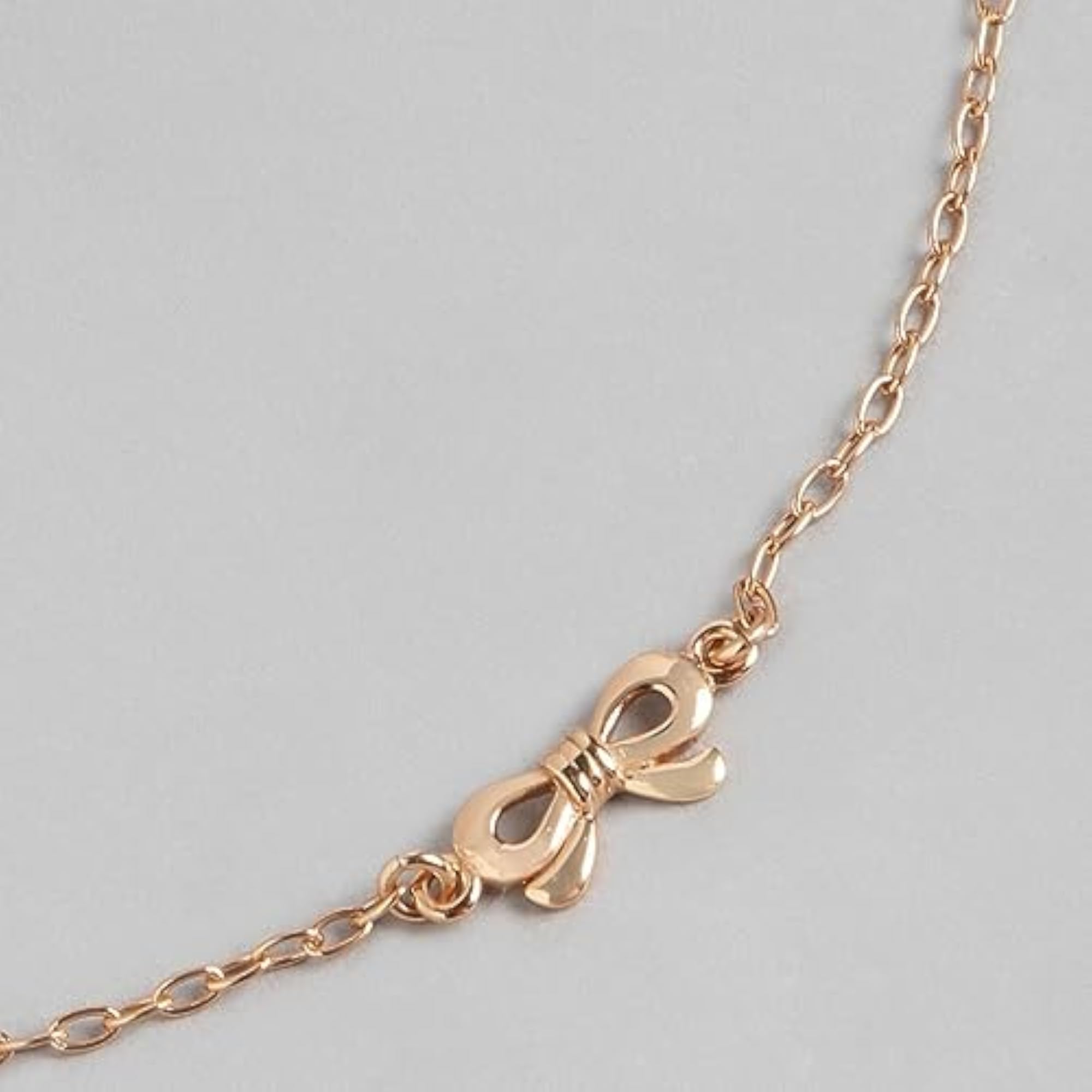 Women's 925 Sterling Silver Infinity CZ Rose Plating Chain Anklet
