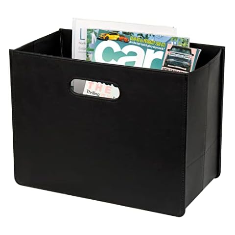 HofferRuffer Leather Magazine Holder for Home Cover